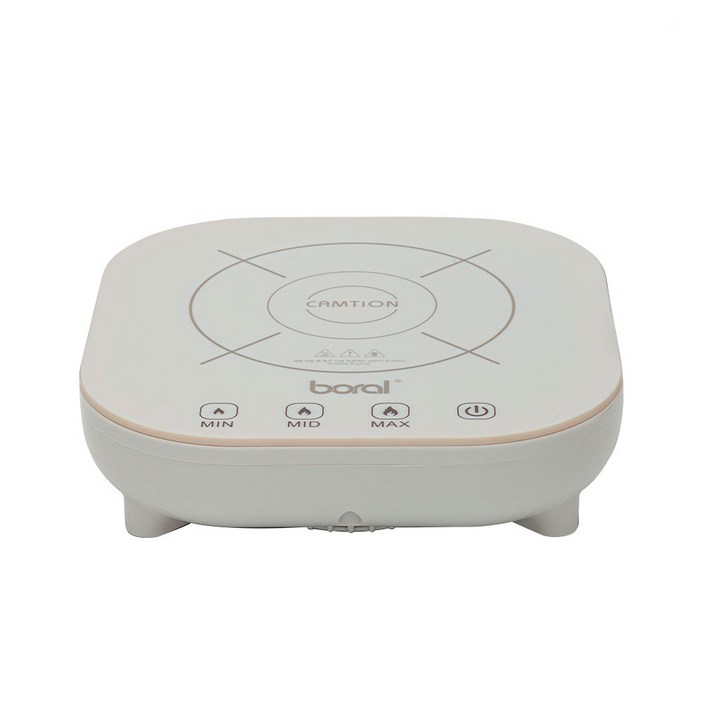 보랄 미니 1구 인덕션 전기레인지 화이트 프리스탠딩 터치 3단 조절