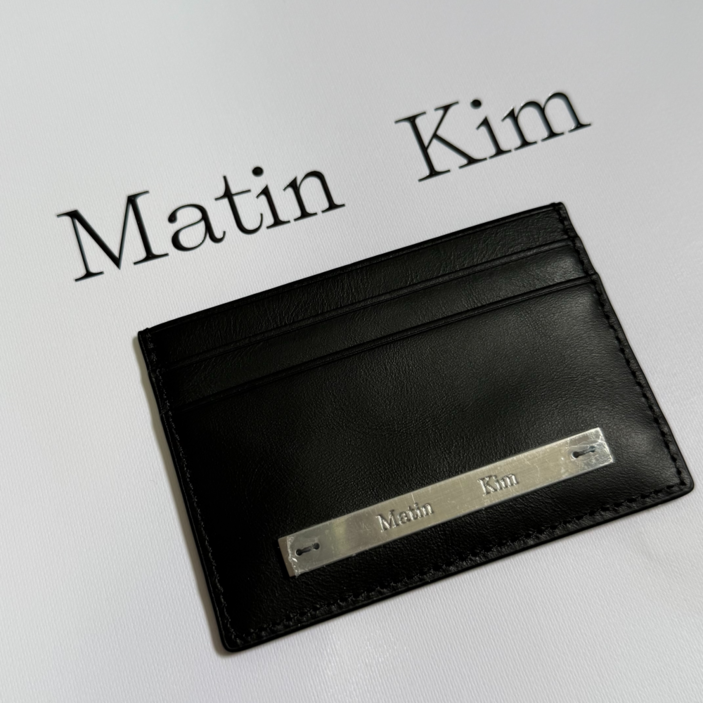 [백화점 정품] 마뗑킴 빈티지 카드지갑 MatinKim 로고 월렛 블랙 실버
