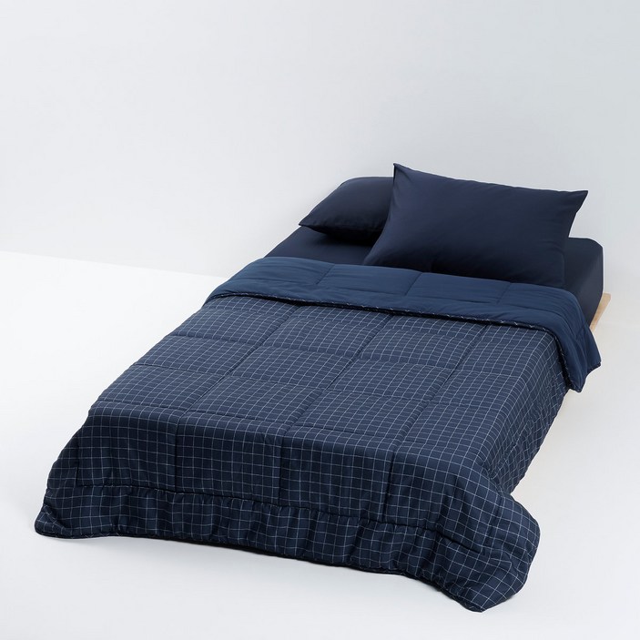 [JAJU/자주] 그리드 피치스킨 차렵이불_SS_네이비