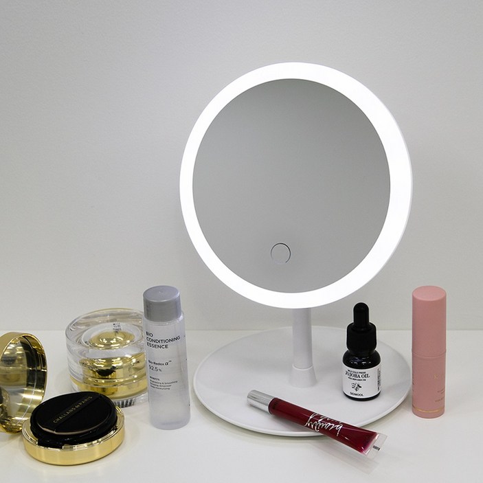 led화장거울 카멜 스마트 LED 3색 거울 메이크업 화장 탁상 조명, 화이트+3색