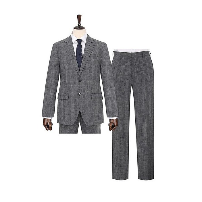 BY파크랜드 울혼방 글렌 체크 스트레치 수트 셋트-AA1SS565 AA1PN565-
