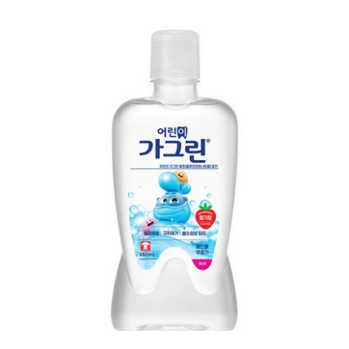가그린 어린이용 구강청결제 딸기향, 380ml, 3개