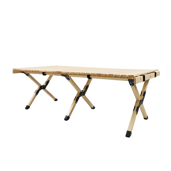 모아캠핑 우드 롤 테이블 대형 원목 접이식 MCTWS01L