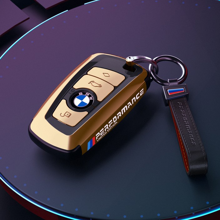 DaysIN 키케이스 풀커버 스마트키 폴딩키 BMW 호환, 골드