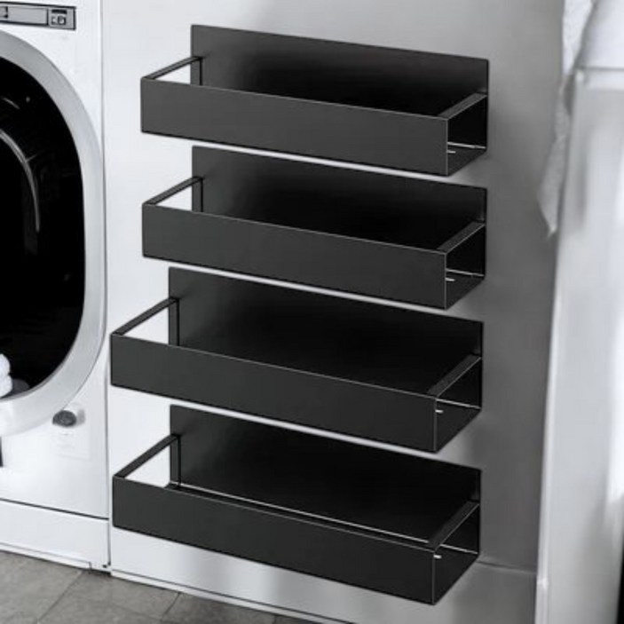 빅멀티 냉장고 세탁기 틈새 자석 선반 대형, 블랙 대형, 2개