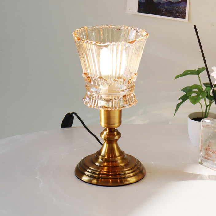 블로잉 트로피아 인테리어 포인트 단스탠드 조명 26base LED 유리 무드등, 단일색상