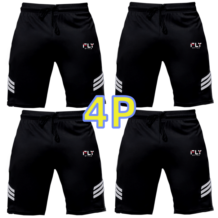 플라이 스타일 4P 스포츠 남여공용 기능성 드라이 트레이닝 반바지 팬츠 4장 세트