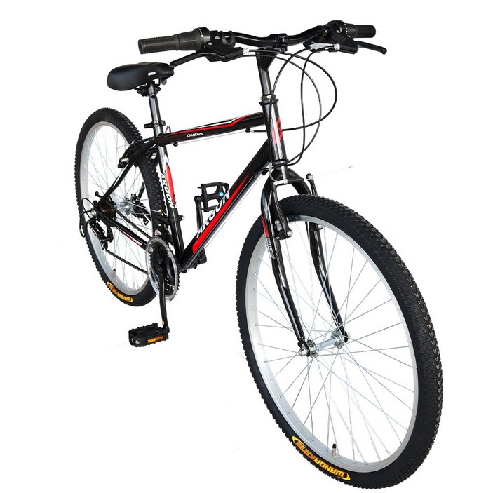 [지멘스 자전거][2025 신제품 입고] 지멘스 아르곤 로빈 일상용 자전거 21 단변속 출퇴근용 학생용 MTB자전거 26인치 24인치, 아르곤26인치 블랙/레드_완전조립 및 테스트 후 발송, 1개, 170cm