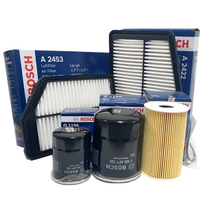 보쉬 엔진오일교환 필터 셋트 K3 YD 1.6 GDI 오일필터+에어필터 O1182+A2422, O1182+A2422, 1개