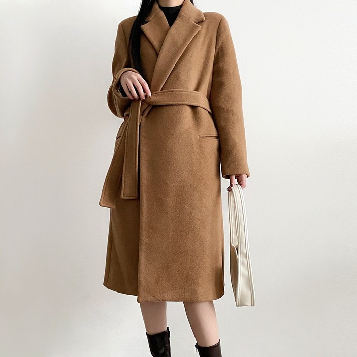디아웃핏 여성 고급 울 롱 코트 베티 루즈핏 오버핏 싱글 겨울