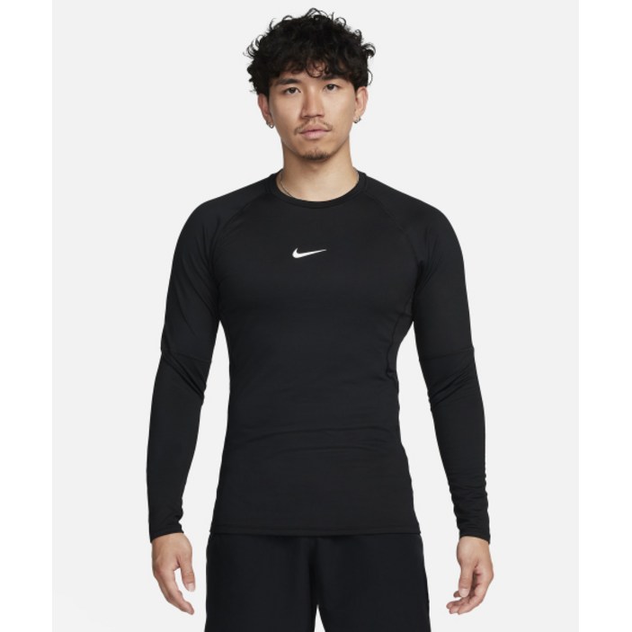 (정품 보장) 나이키 NIKE 프로 웜 긴소매 탑 M - 블랙:화이트 FB7983-010 143337
