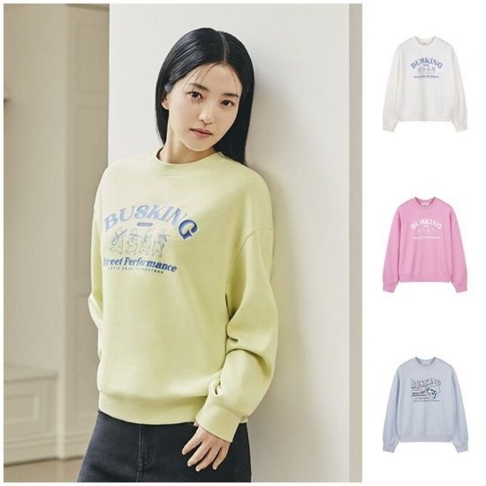 백화점정품 25년NEW 폴햄 POLHAM 여성 코숏 소프트테리 빅그래픽 맨투맨 PHF1TR2020