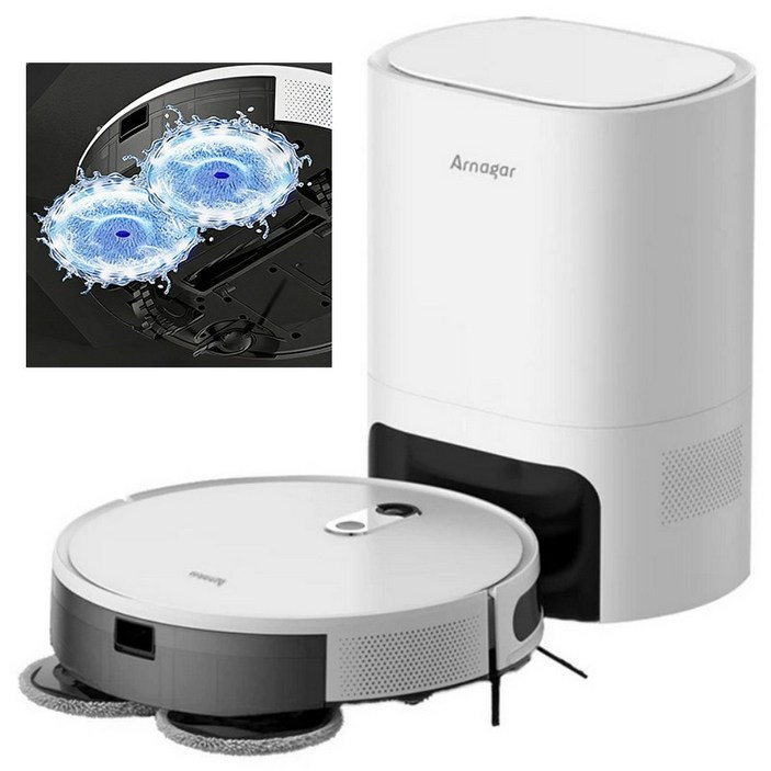Arnagar 스마트 물걸레+12000pa 흡입력 로봇청소기