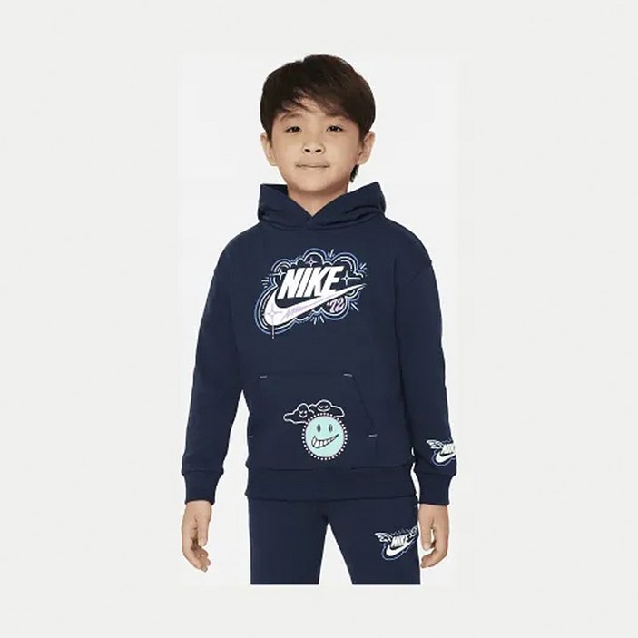 나이키 키즈 플레이 플라이트 풀오버 롱슬리브 네이비