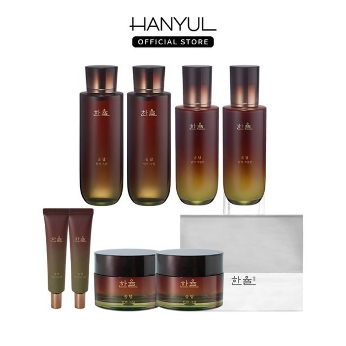 한율 송담 탄력 스킨 150ml + 에멀젼 125ml 더블 구성