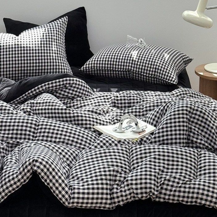 코니크 극세사 차렵이불 + 패드 + 베개커버 겨울 이불세트 SS/Q