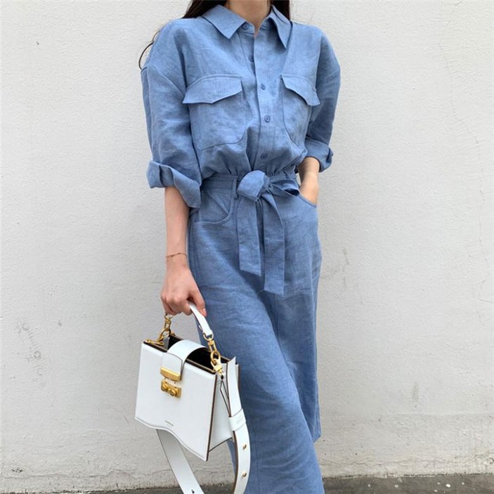 셔츠 롱 원피스