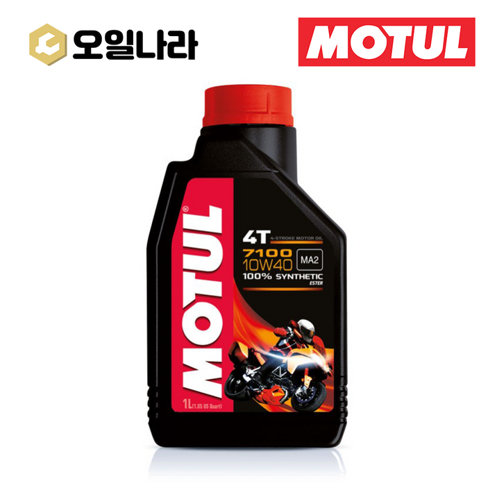 모튤 7100 4T 10W40 오토바이 100% 합성엔진오일 1L / MOTUL, 1개, 1L