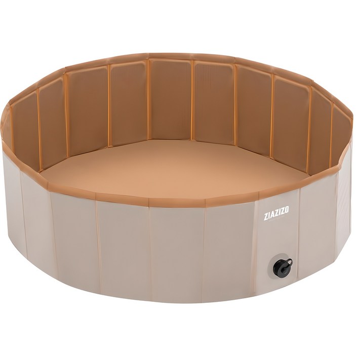 지아지조 휴대용 방수 실내 놀이매트, 베이지  브라운