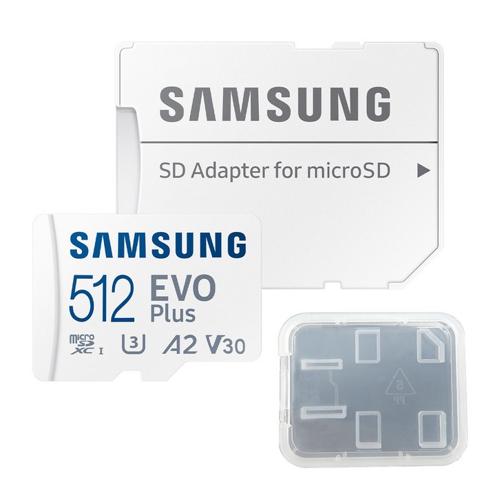 삼성전자 공식인증 정품 마이크로SD 카드 EVO PLUS MBMC512KAKR  SD카드 케이스