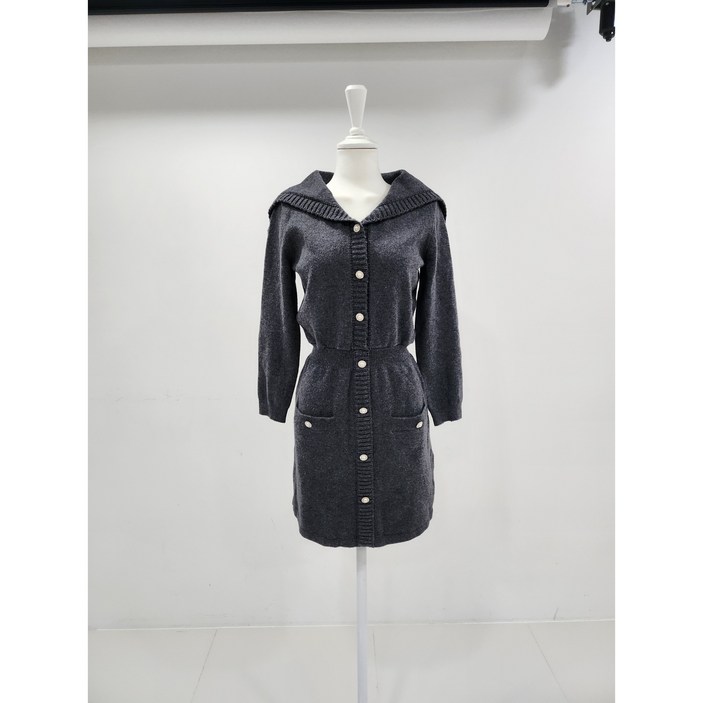 마쥬 maje RALORIE 버튼다운 니트 원피스