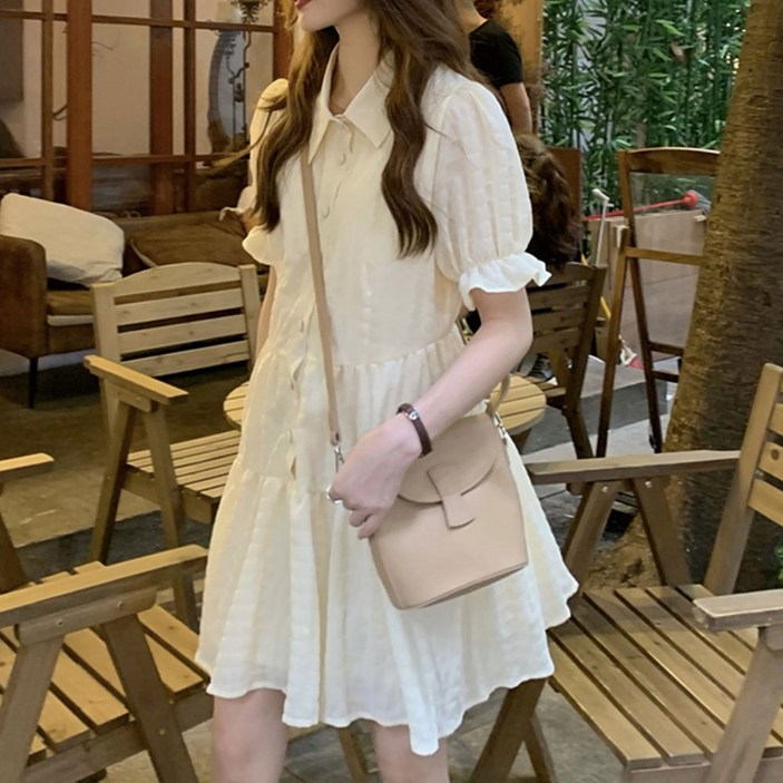 지니우우 카라넥 프릴 미니원피스 J0135A 지니우우 카라넥 프릴 미니원피스 J0135A