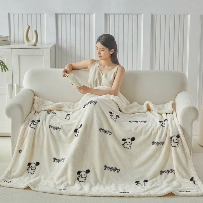 YYT 양면 양털 이불 사계절 담요