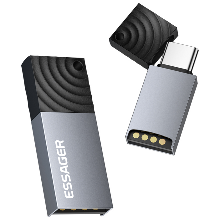 Essager USB 3.2 C타입 마이크로 SD 카드리더기, 1개