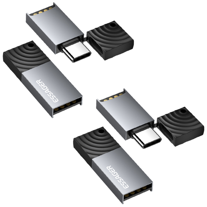 Essager USB 3.2 C타입 마이크로 SD 카드리더기, 2개
