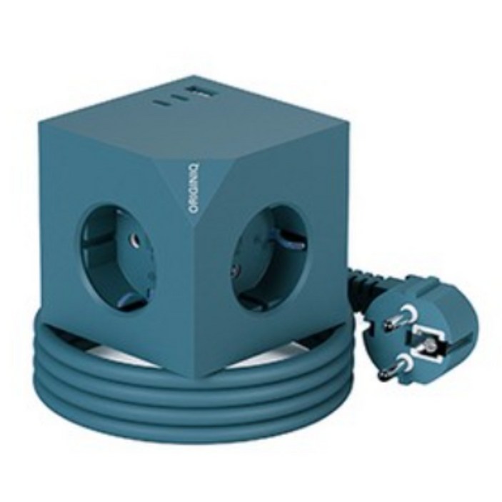 오리지니크 고속충전 고용량 멀티어댑터 USB 유선 멀티탭 3.0m 2개세트, 블루그린X2개(유선3.0M), 1개, 3m