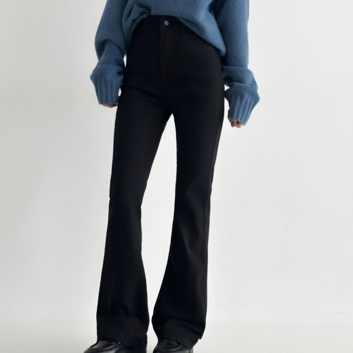 라라온 여성용 롱기본숏 기장 부츠컷 히든밴딩 데님 팬츠 26TSP3626