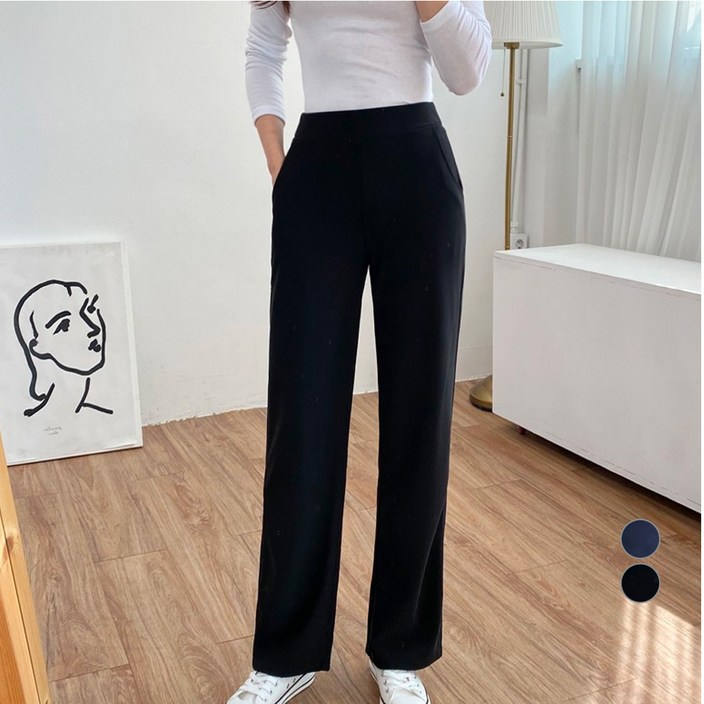 가비진 여성용 롱기장 일자핏 밴딩팬츠 가비진 여성용 롱기장 일자핏 밴딩팬츠