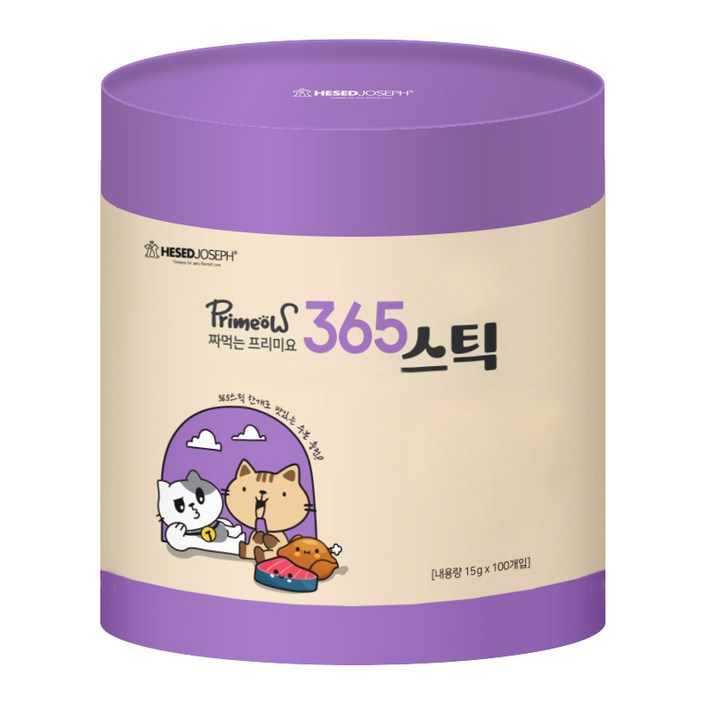 프리미요 고양이 짜먹는 365스틱 콤보 간식 100p, 1개, 콤보, 혼합맛참치닭고기