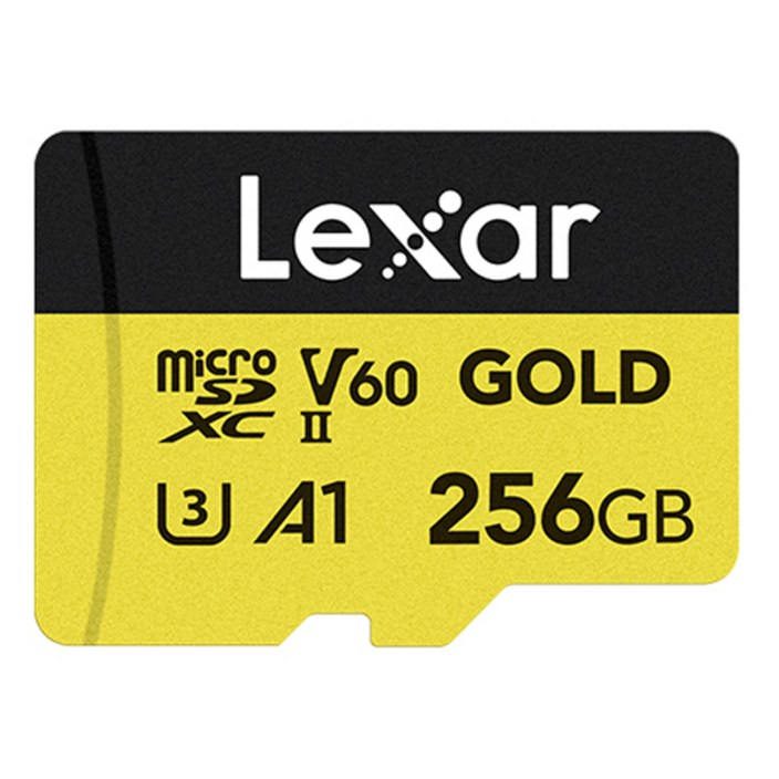 렉사 V60 4K 고프로 DJI UHSII 매빅 드론 액션캠 전용 마이크로SD 메모리카드 GOLD LMSGOLD256GBNNNG