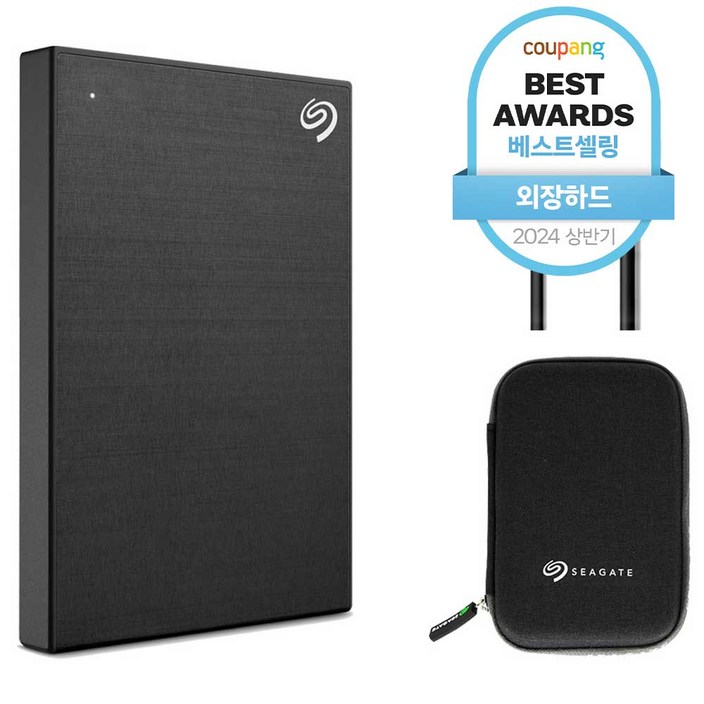 씨게이트 One Touch HDD 외장하드 STKY2000400 데이터복구암호화 기능파우치USB케이블, 2TB, 블랙 씨게이트 One Touch HDD 외장하드 STKY2000400 데이터복구암호화 기능파우치USB케이블, 2TB, 블랙