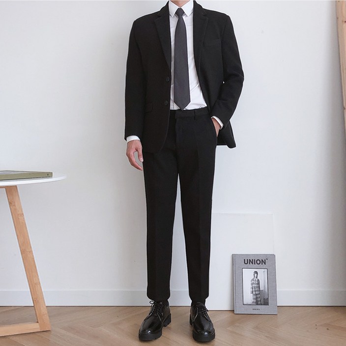 언탭트 남성용 겨울 정장자켓  바지 한벌세트