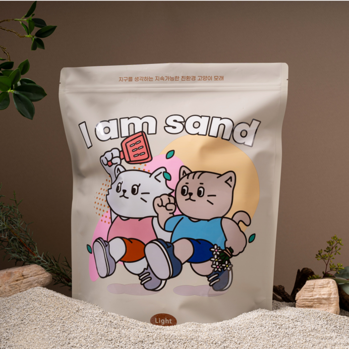 아이엠샌드 라이트 고양이모래 18kg, 9kg, 2개, 무향