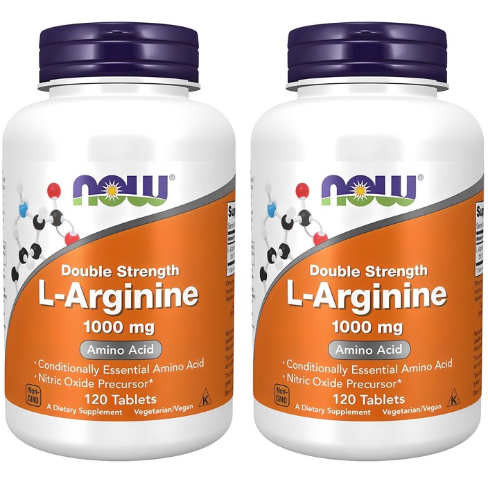 나우푸드 더블 스트랭스 L아르기닌 1000mg 타블렛, 120정, 2개 나우푸드 더블 스트랭스 L아르기닌 1000mg 타블렛, 120정, 2개