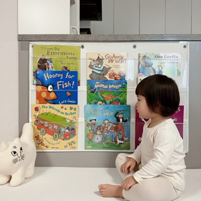 아빠차트 NA9 베이비 베스트 마더구스 도레미곰 비룡소 사각사각 아기 유아 영어그림책 HMH 리더스 전면 책꽂이 책장 노출