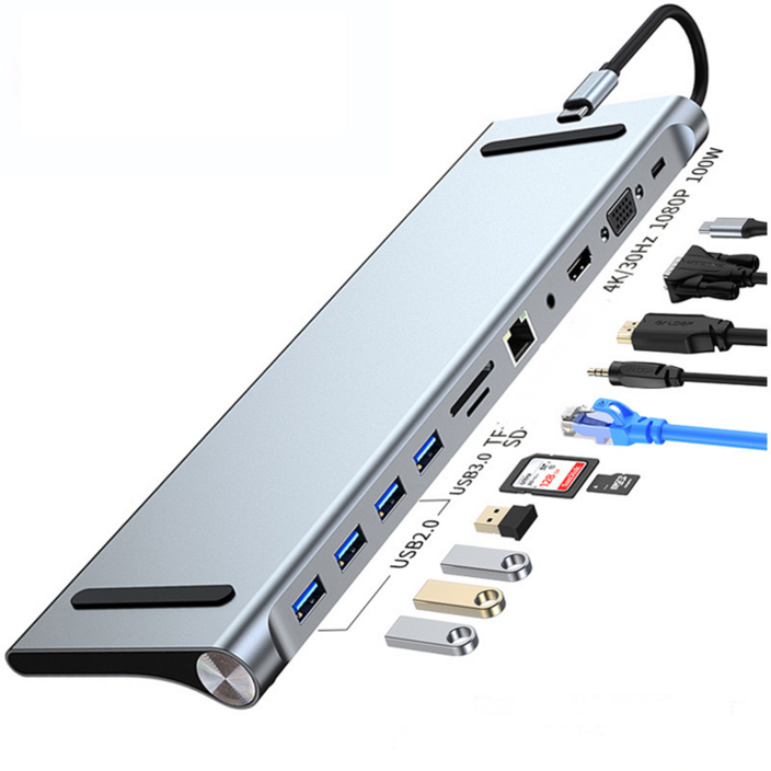 노트북 USB VGA HDMI PD1000 C타입 멀티허브, 11in1