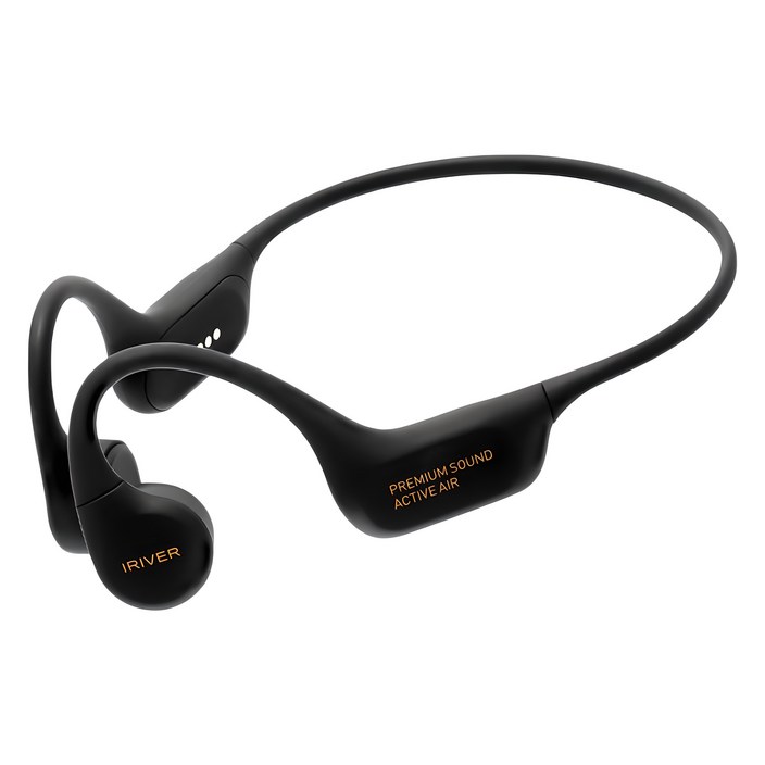 아이리버 실리콘 무선 블루투스 스포츠 골전도 이어폰, IBCAIR9 PLUS, 블랙