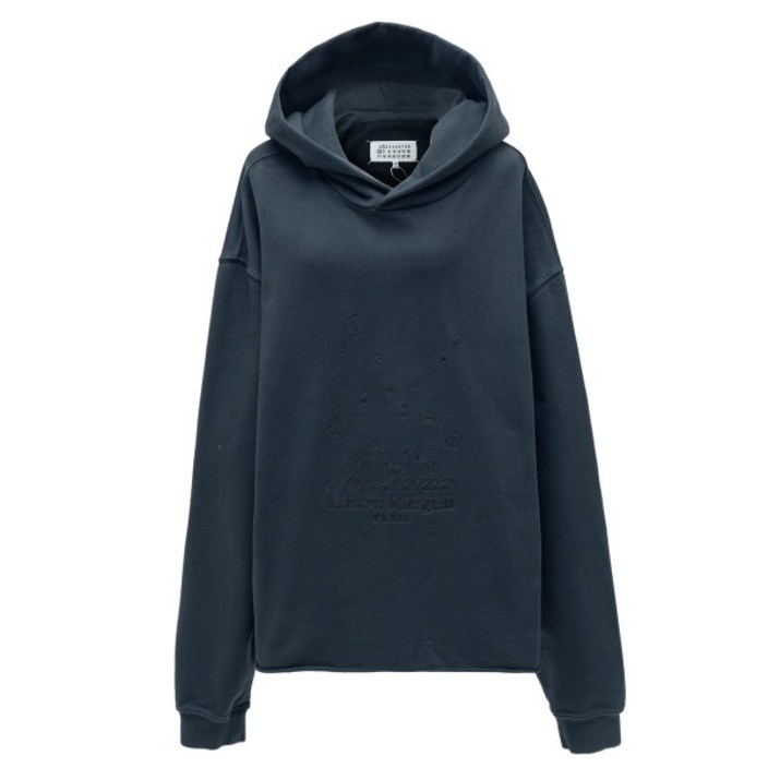 메종마르지엘라 넘버 로고 자수 후드 블랙 S50GU0205S25520861