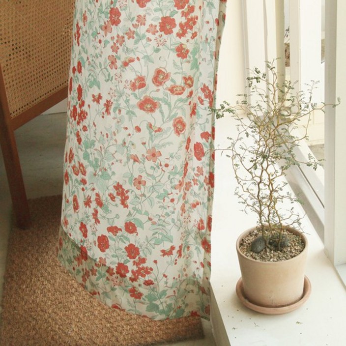 바자르 부쉬 광목 가리개 커튼 창문형긴창형봉구성