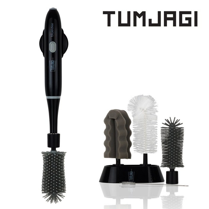 SUNRISE MALL 텀자기 전동 식기 세척 브러쉬 360도 회전 전동솔 전동세척솔 주방세척솔 텀블러 물병 젖병 컵 잔 식기 주전자 주방브러쉬, 1세트