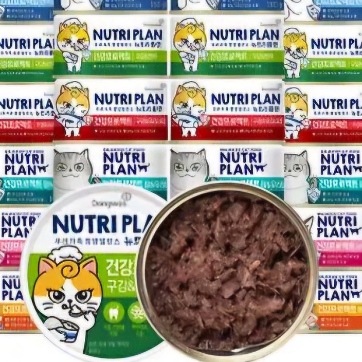 동원 뉴트리플랜 대용량 고양이캔, 160g, 24개, 참치와닭가슴살