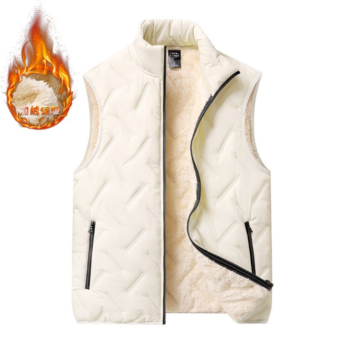 얇고 가볍운 스탠딩 카라 케시미어 기모 안감 패딩 조끼 베스트 캐주얼 스포츠 레저 방수 등산 골프