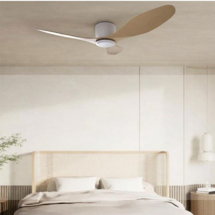 한국형 벨로스 IoT 스마트 실링팬 112cm 44인치 날개 화이트우드 조명불포함 거실룸겸용, 화이트바디우드날개