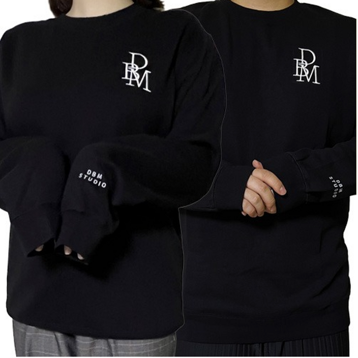 디비엠스튜디오 시그니처 남여공용 맨투맨 커플맨투맨 오버핏맨투맨