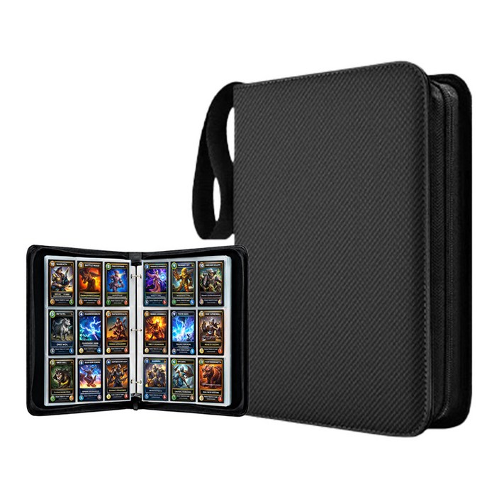 마미픽 카드 북 앨범 900장 대용량 포카 바인더, 1세트, 50매, 블랙