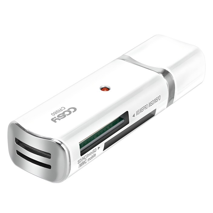 코시 이지웨이 카드리더기, CR980, 화이트, 1개